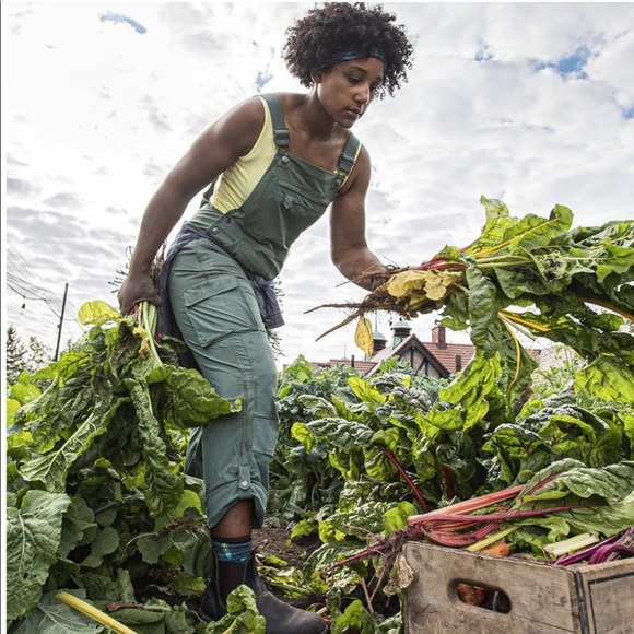 Duluth Trading Co Womens Heirloom Gardening Bibs Size L Overalls Stretch Nylon - Picture 12 of 16
